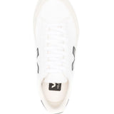Sneakers basse campo in bianco e nero 