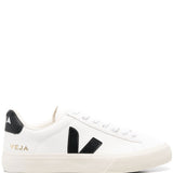 Sneakers basse campo in bianco e nero 