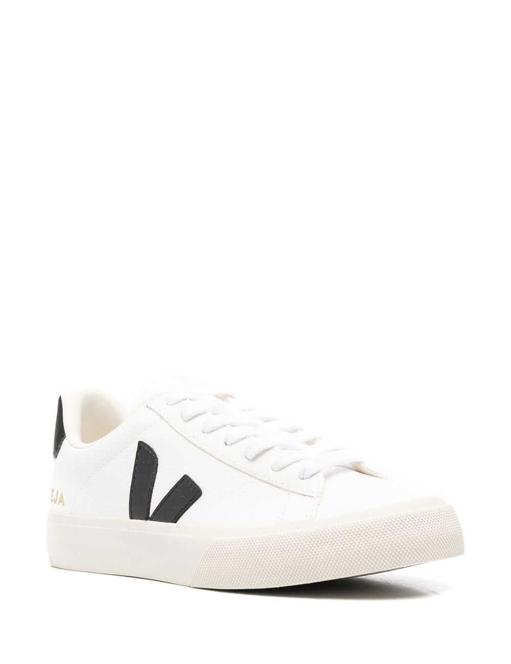 Sneakers basse campo in bianco e nero 