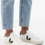 Sneakers basse campo in bianco e nero 