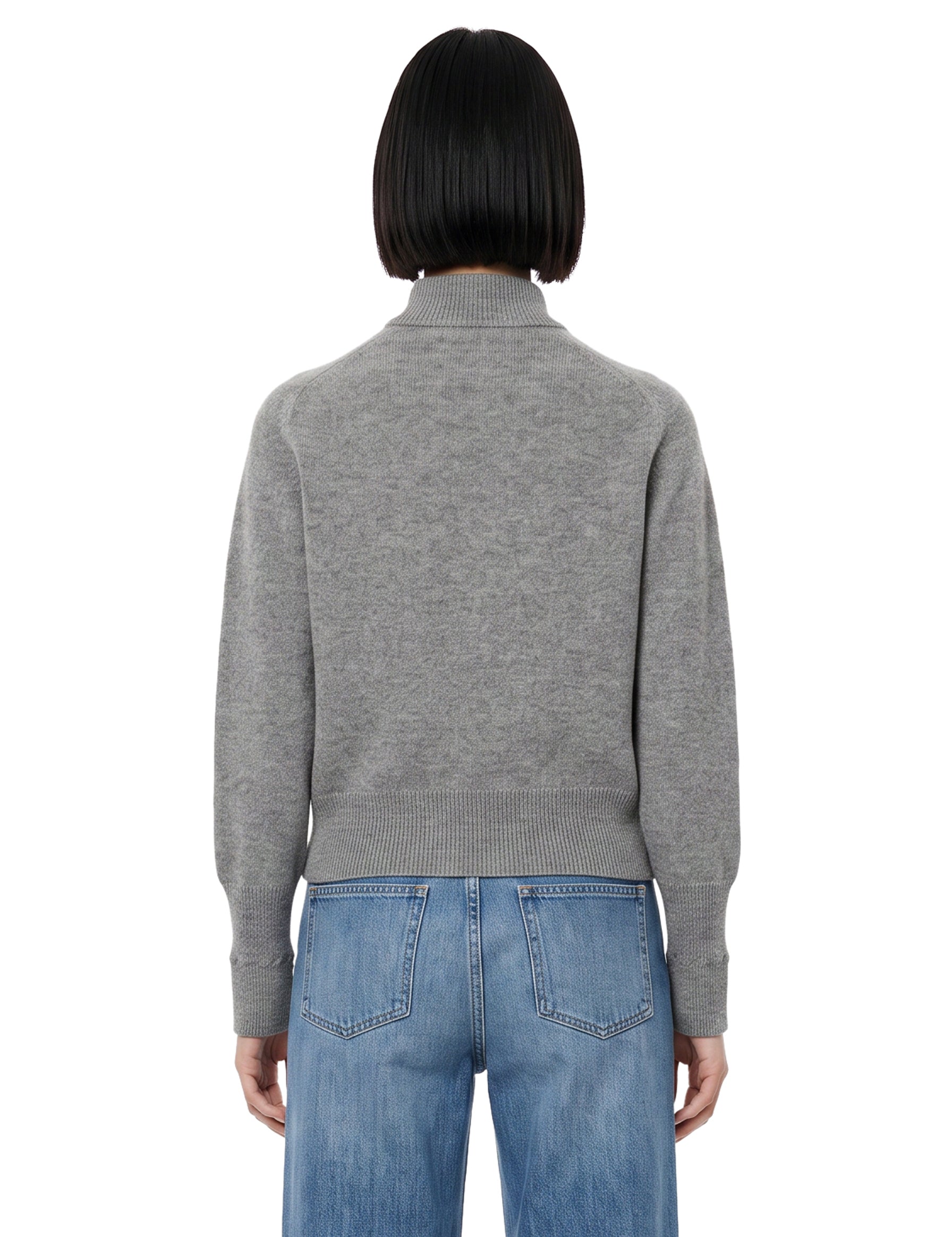 Maglione a collo alto Marie in grigio 
