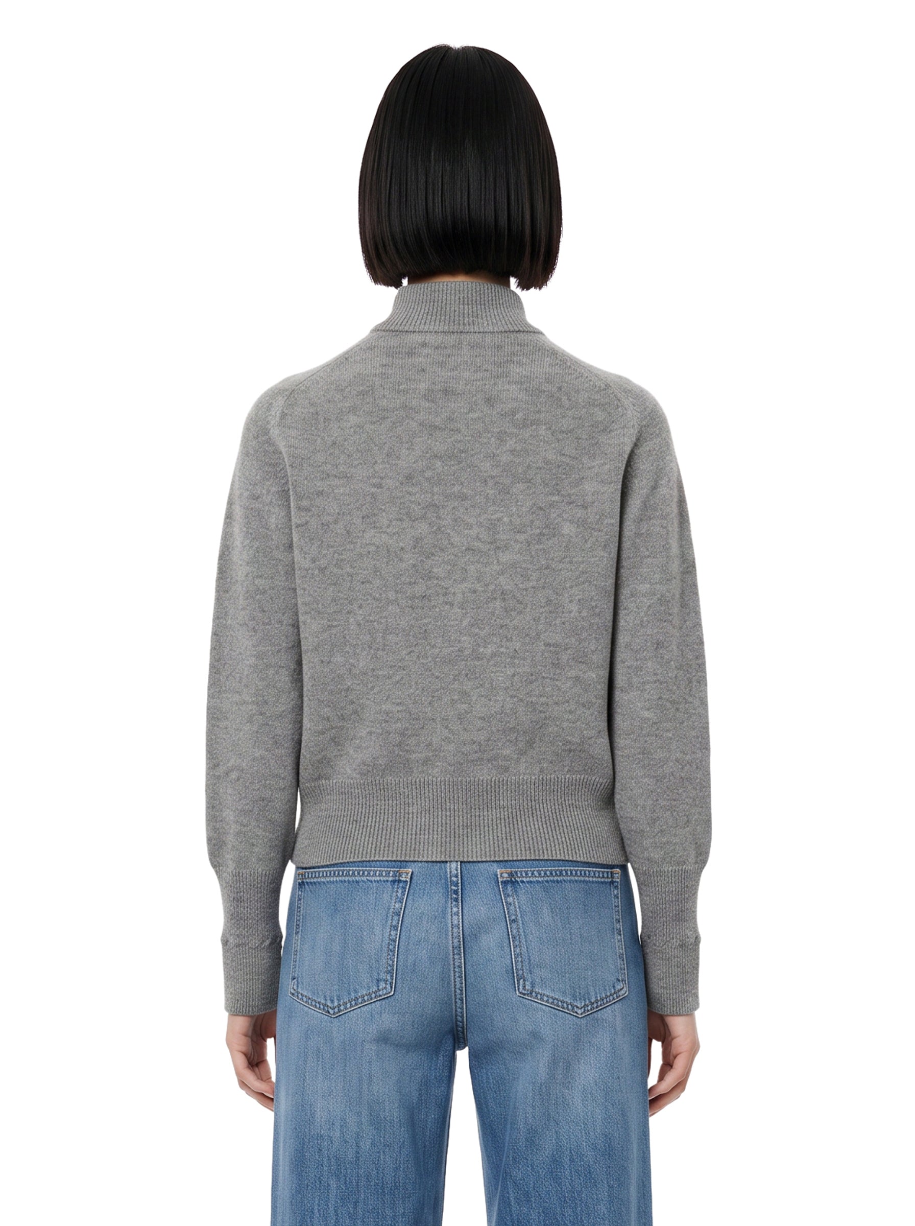 Maglione a collo alto Marie in grigio 