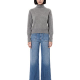 Maglione a collo alto Marie in grigio 