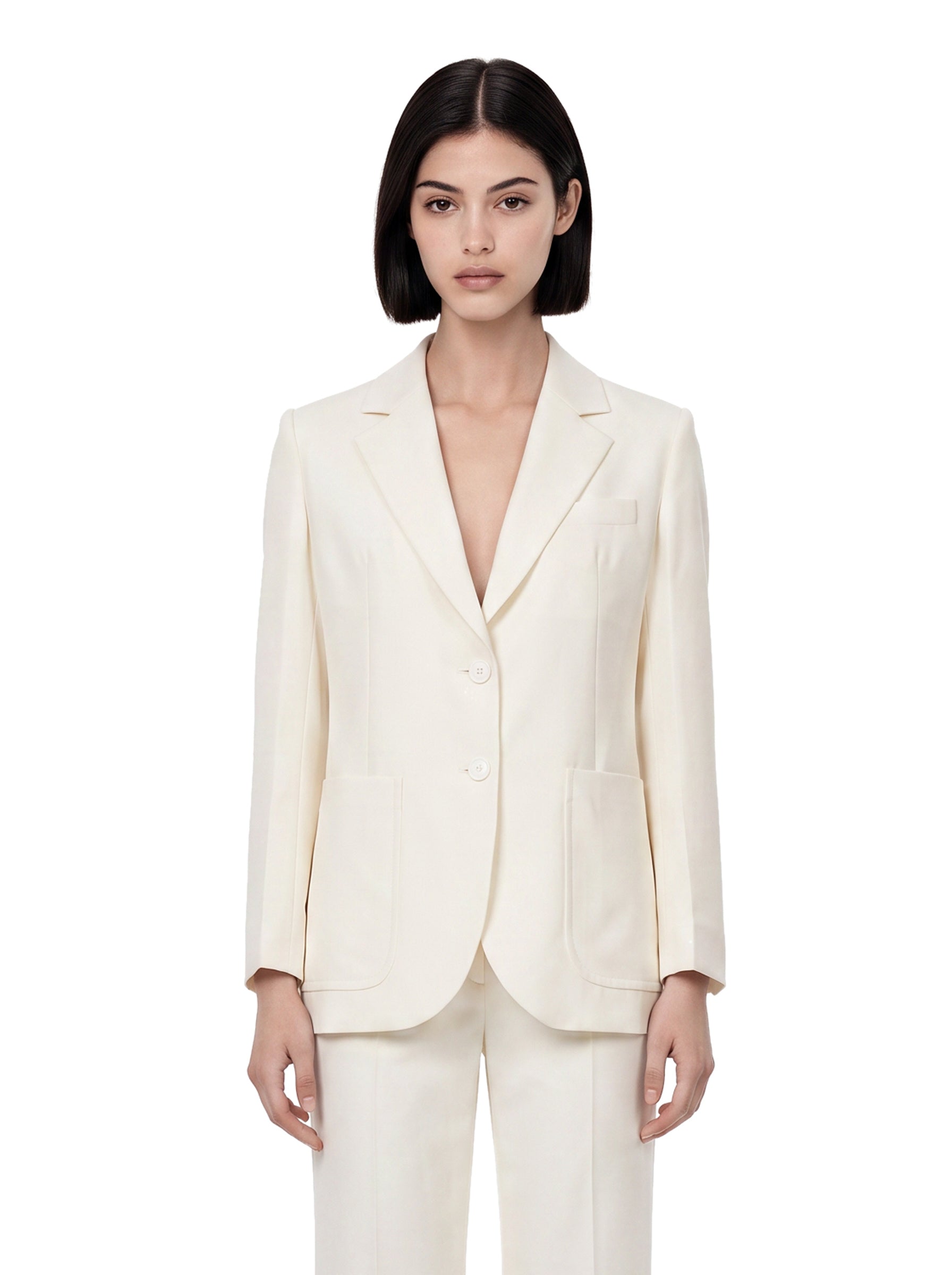 Blazer monopetto katherine in bianco 