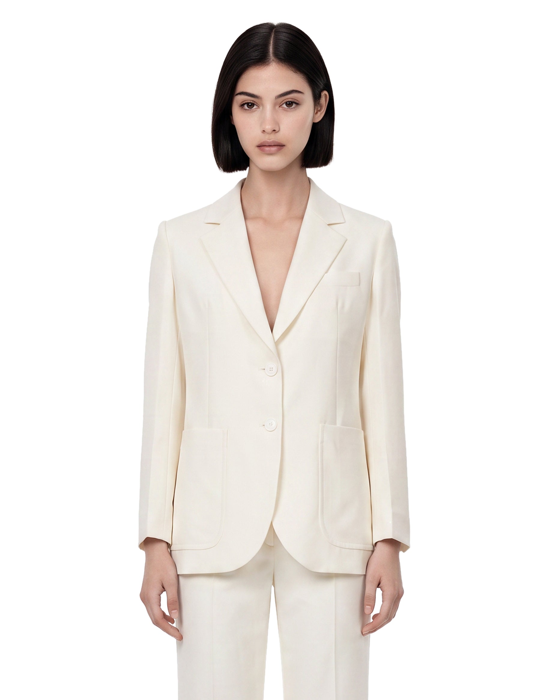 Blazer monopetto Katherine in avorio 