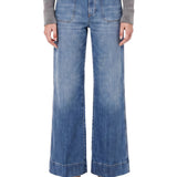 Jeans a vita alta con tasche Alina in blu 