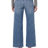 Jeans a vita alta con tasche Alina in blu 