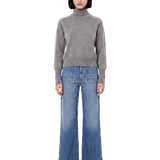 Jeans a vita alta con tasche Alina in blu 