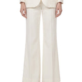 Pantaloni a gamba svasata Alina in bianco 