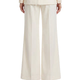 Pantaloni a gamba svasata Alina in bianco 