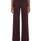 Jeans a gamba larga Alina in bordeaux 