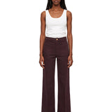 Jeans a gamba larga Alina in bordeaux 