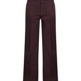 Jeans a gamba larga Alina in bordeaux 