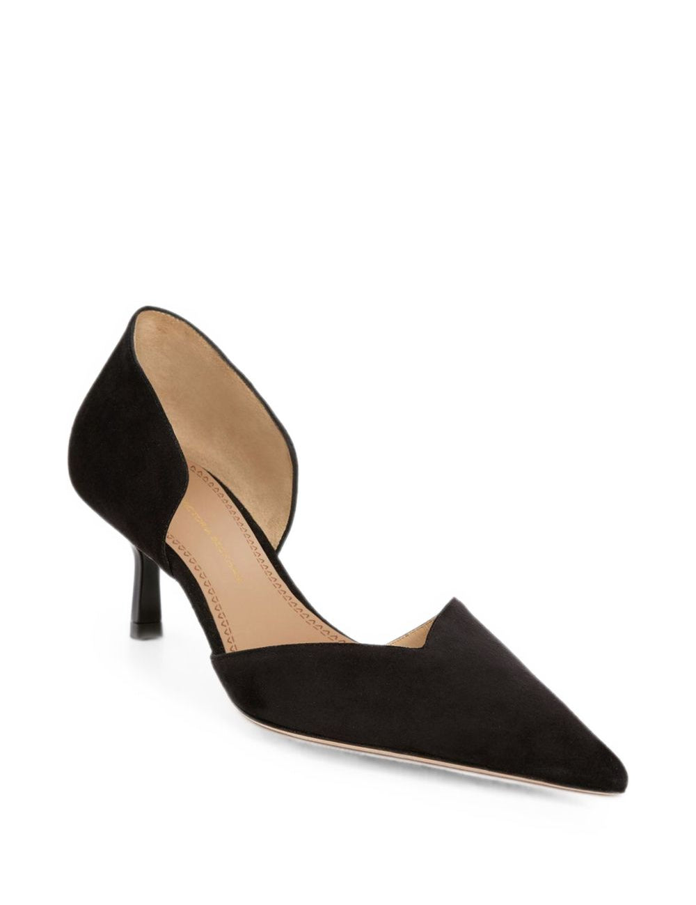 Decollete angle d'orsay in nero 
