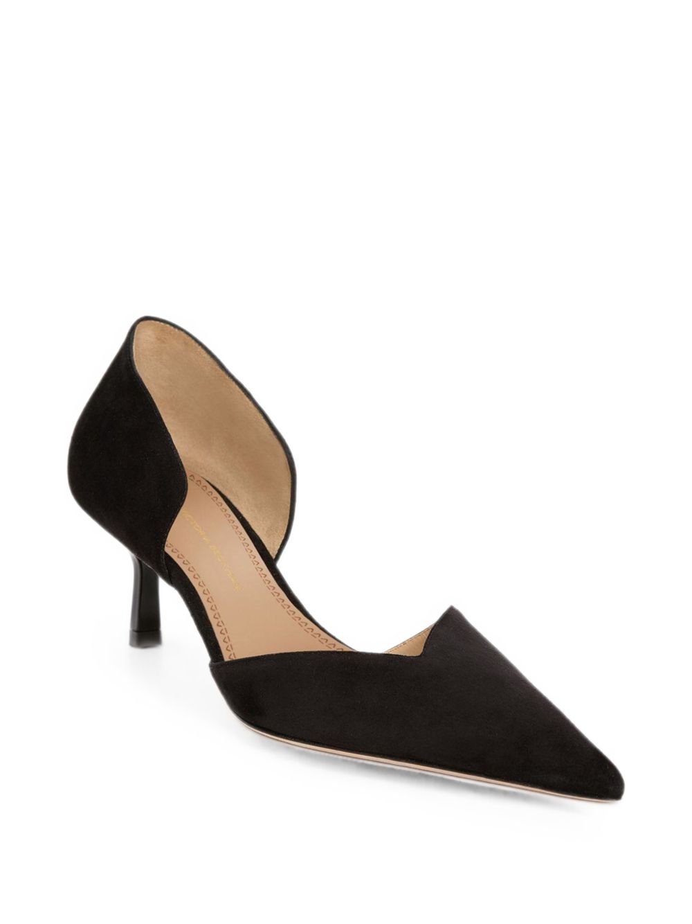 Decollete angle d'orsay in nero 