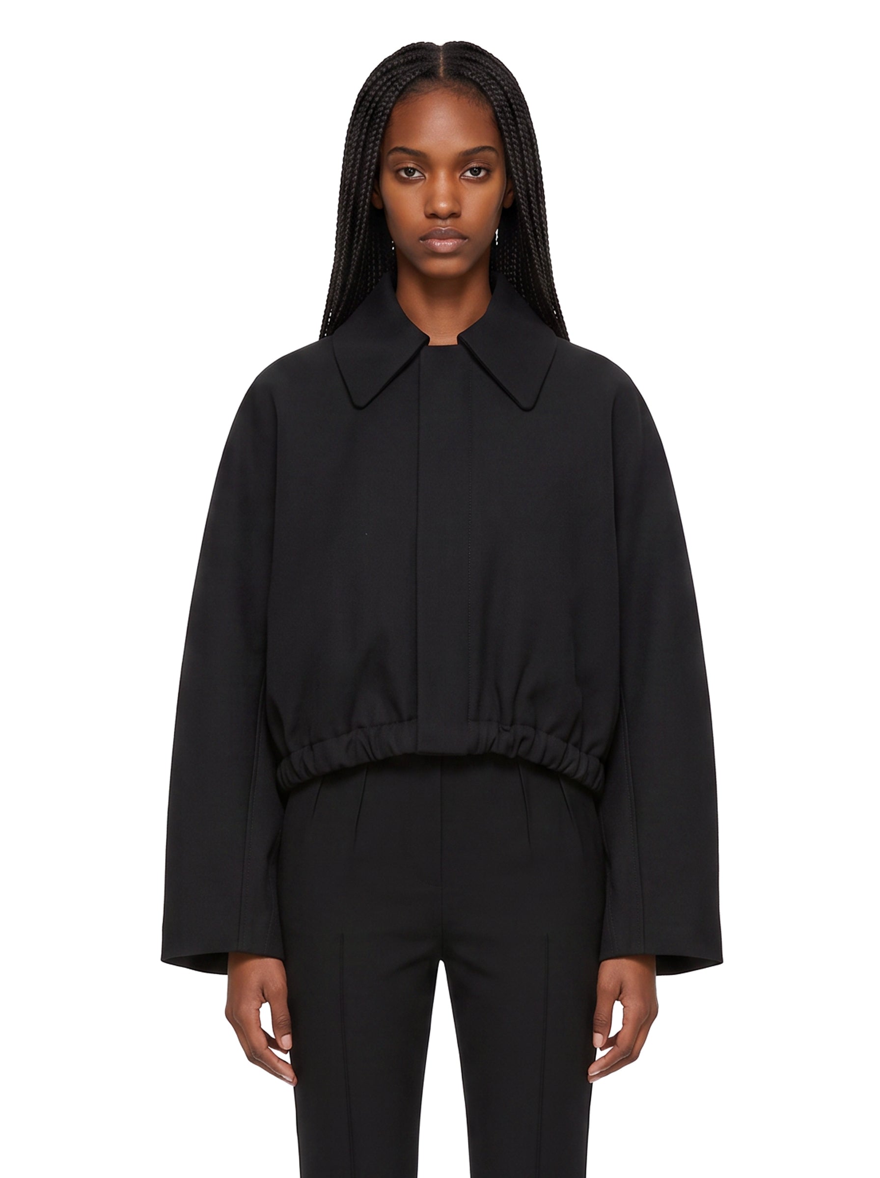 Bomber Arden in lana in nero 