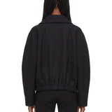 Bomber Arden in lana in nero 