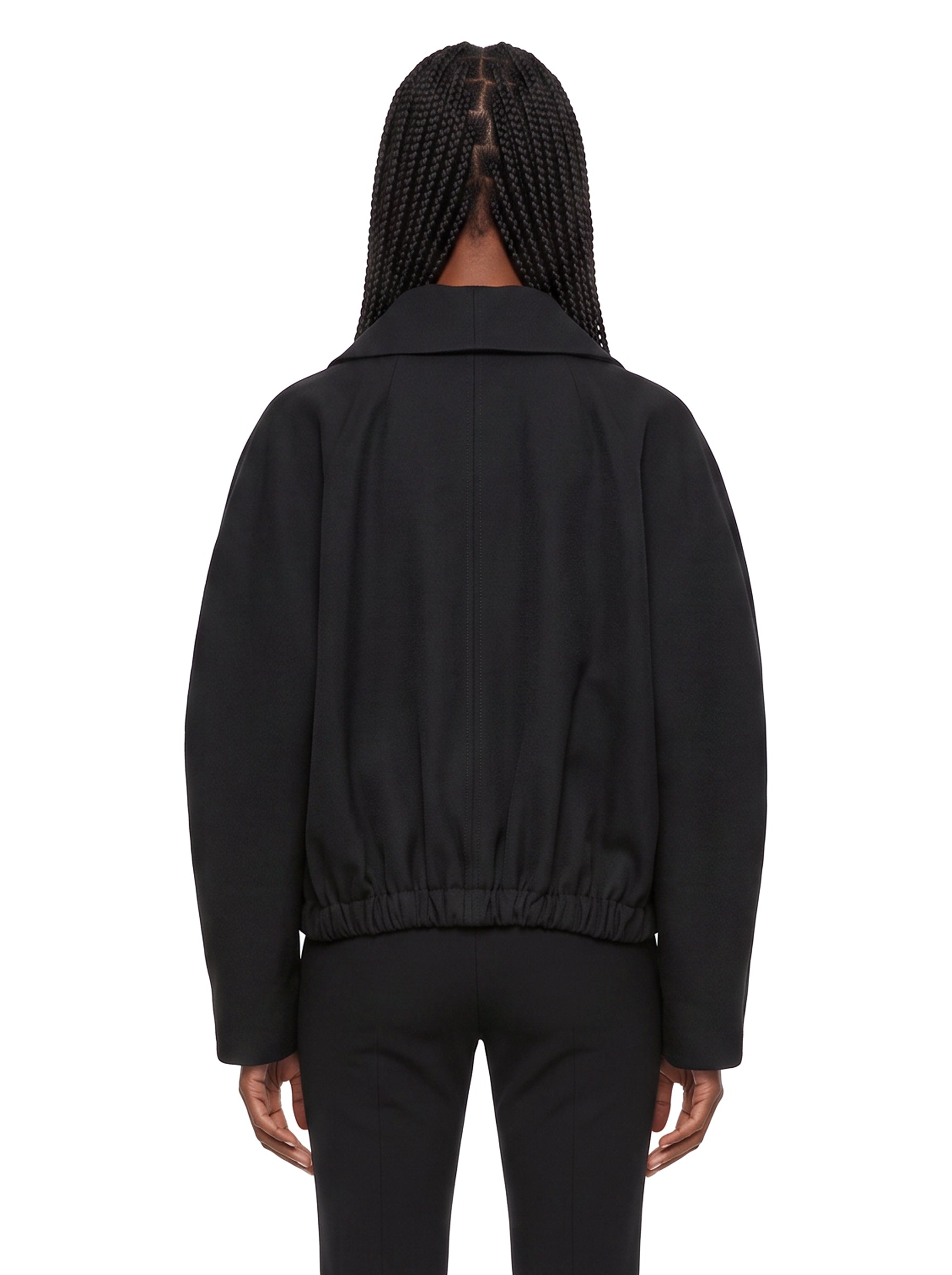 Bomber Arden in lana in nero 