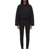 Bomber Arden in lana in nero 