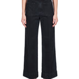 Jeans a gamba larga Alina in nero 