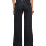 Jeans a gamba larga Alina in nero 