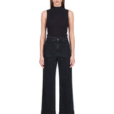 Jeans a gamba larga Alina in nero 