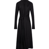 Abito midi asimmetrico in nero 