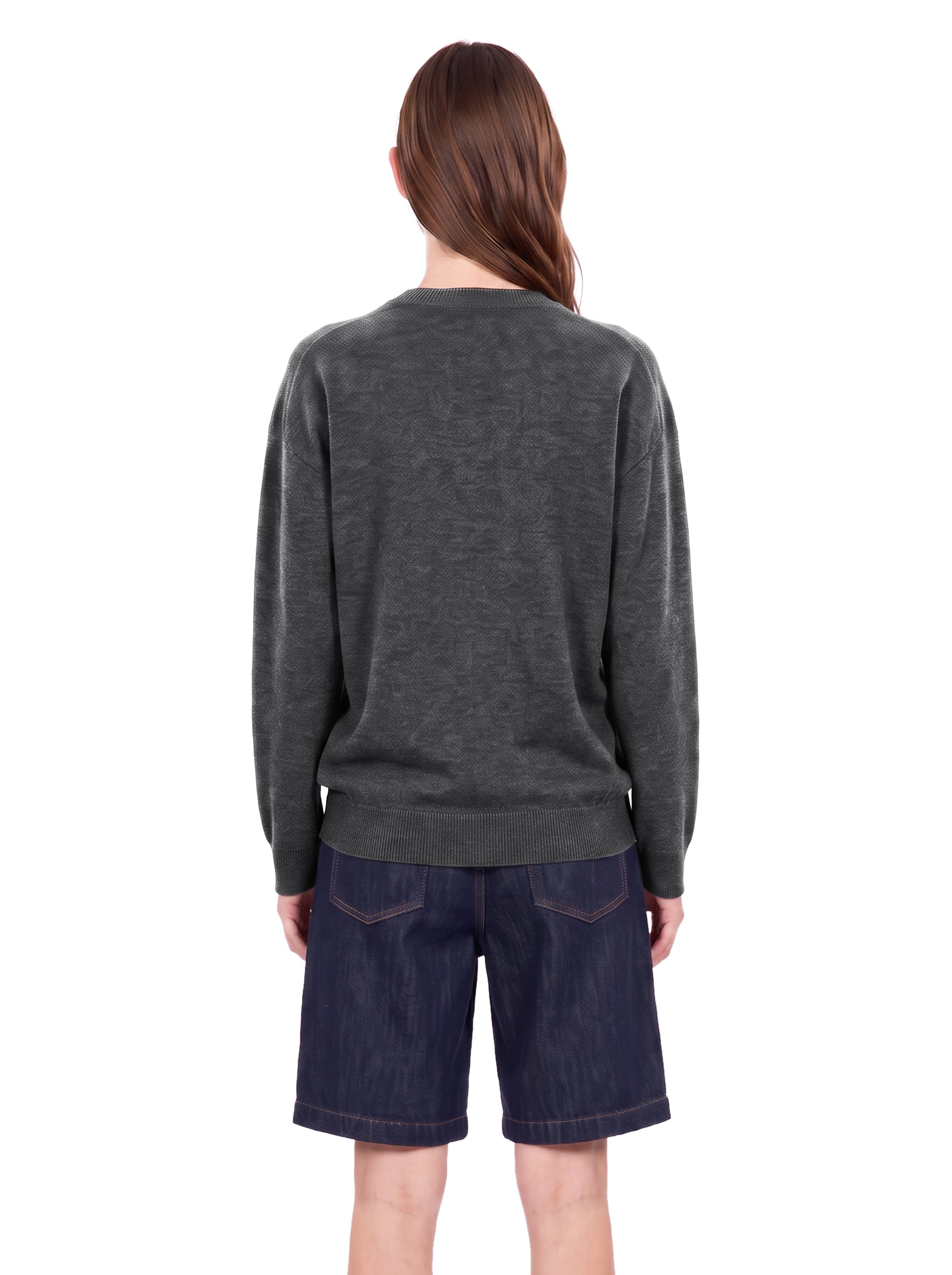 Maglione in lana e cashmere in grigio 