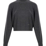 Maglione in lana e cashmere in grigio 