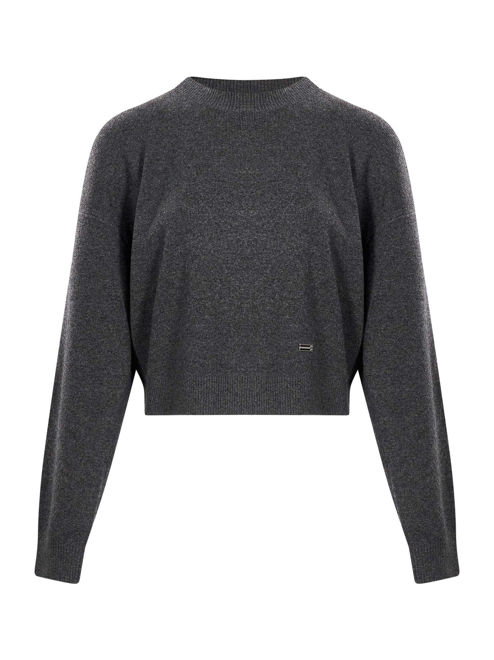 Maglione in lana e cashmere in grigio 