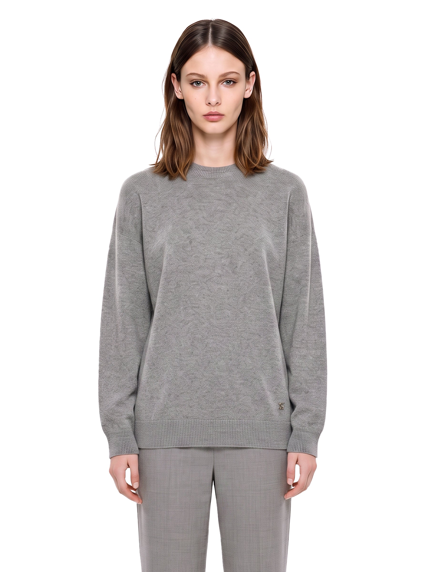 Maglione Luna in lana e cashmere in grigio 
