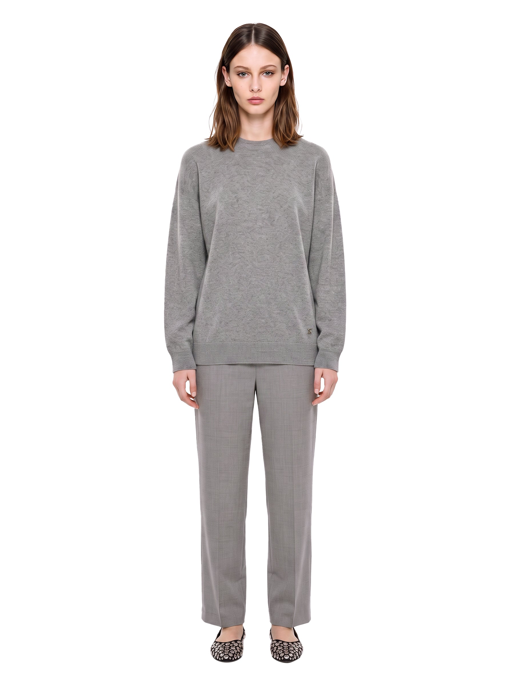Maglione Luna in lana e cashmere in grigio 