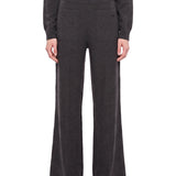 Pantaloni sportivi in lana e cashmere in grigio 