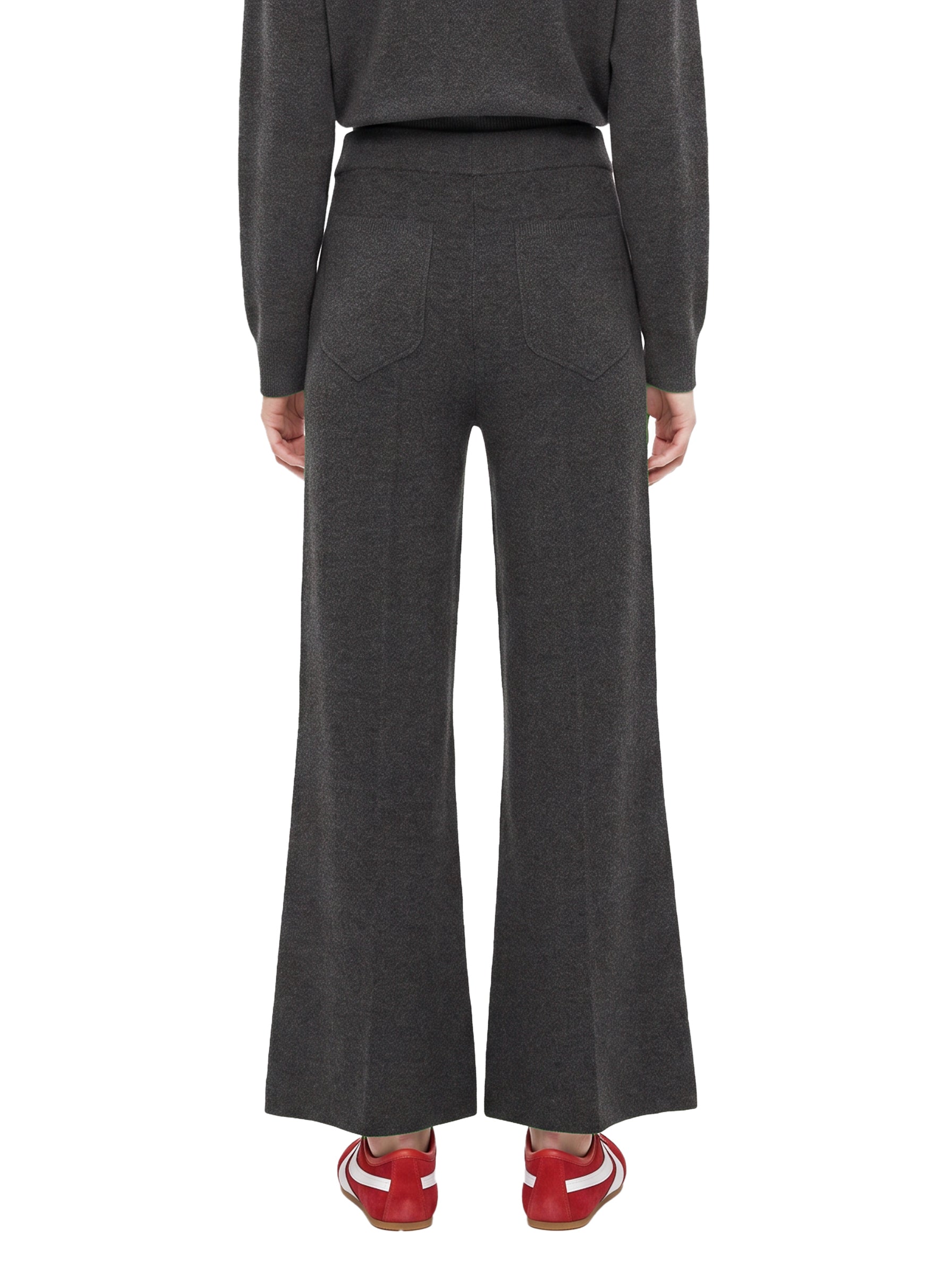 Pantaloni sportivi in lana e cashmere in grigio 
