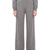 Pantaloni sportivi in lana e cashmere in grigio 