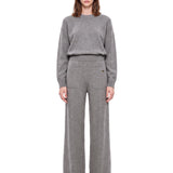 Pantaloni sportivi in lana e cashmere in grigio 