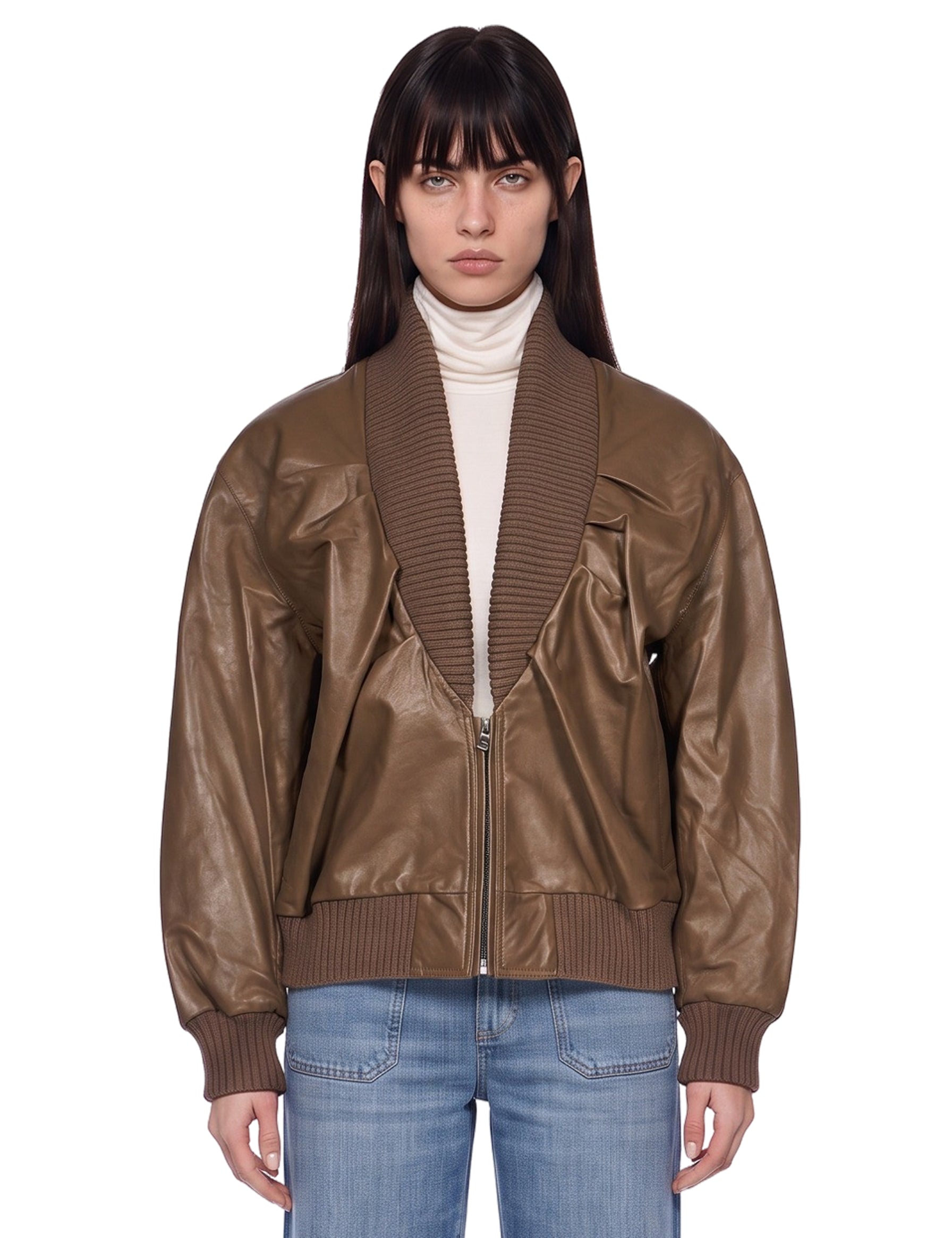 Bomber Zara in marrone 