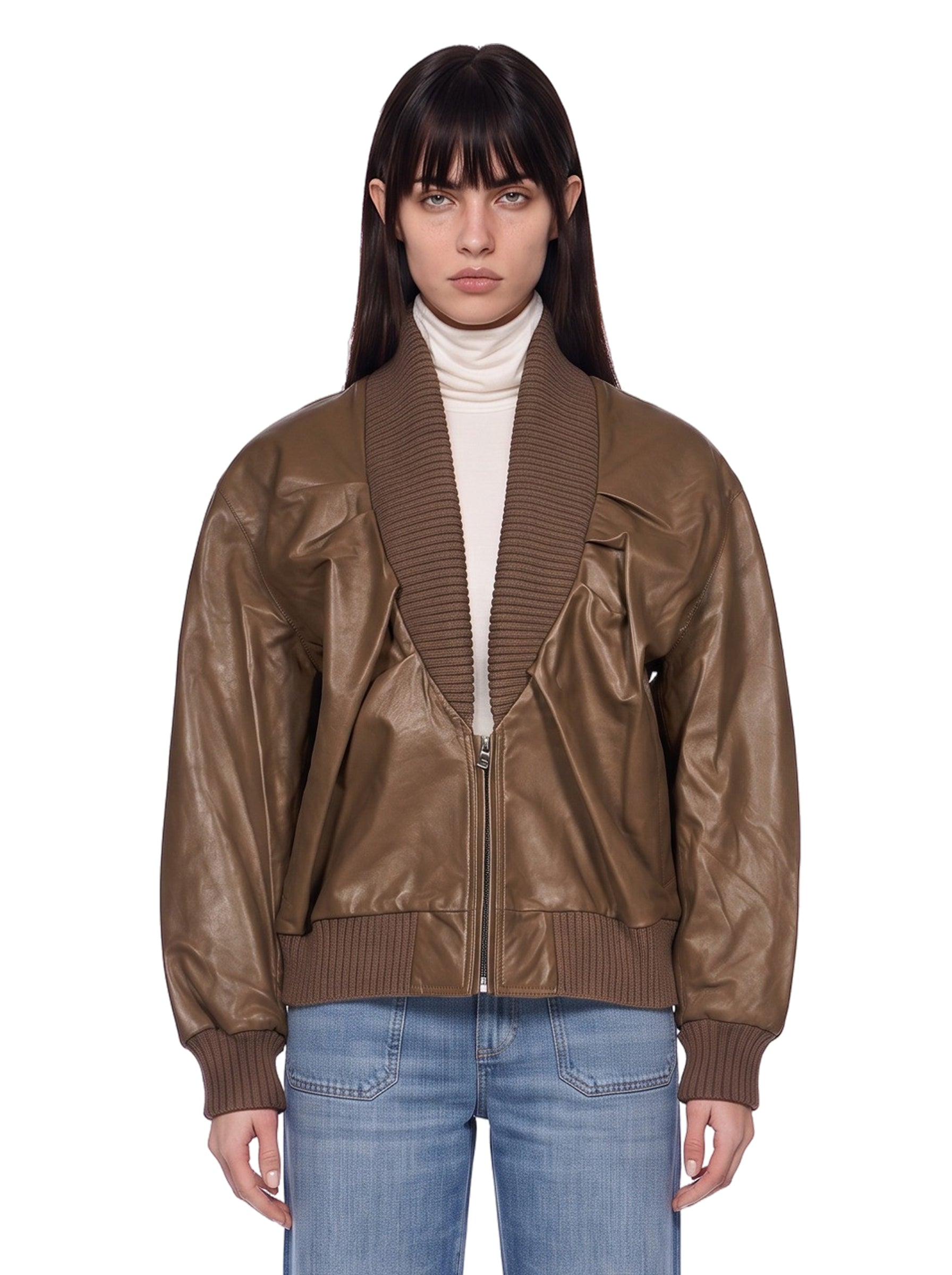 Bomber Zara in marrone 