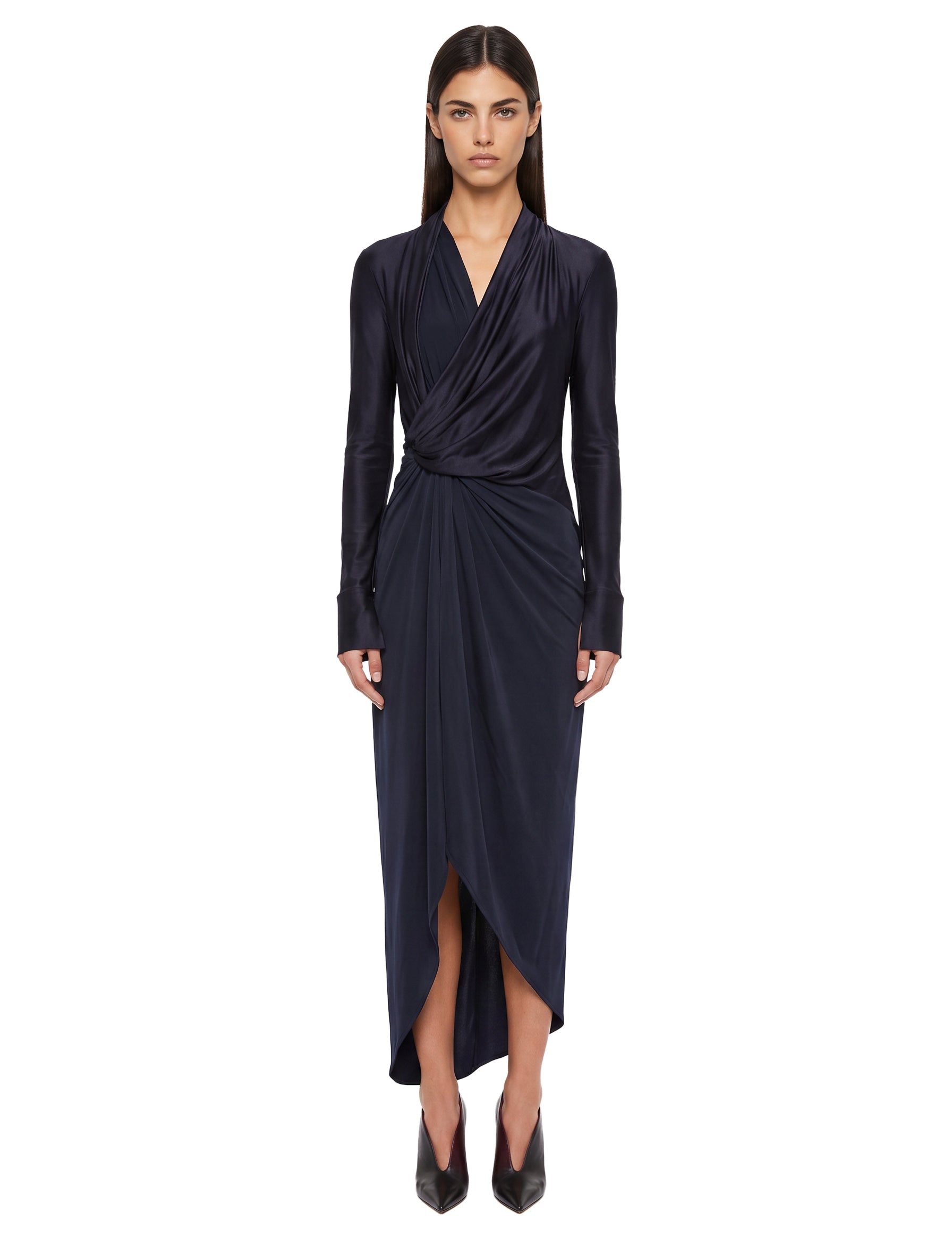Abito midi Lea in jersey in blu 