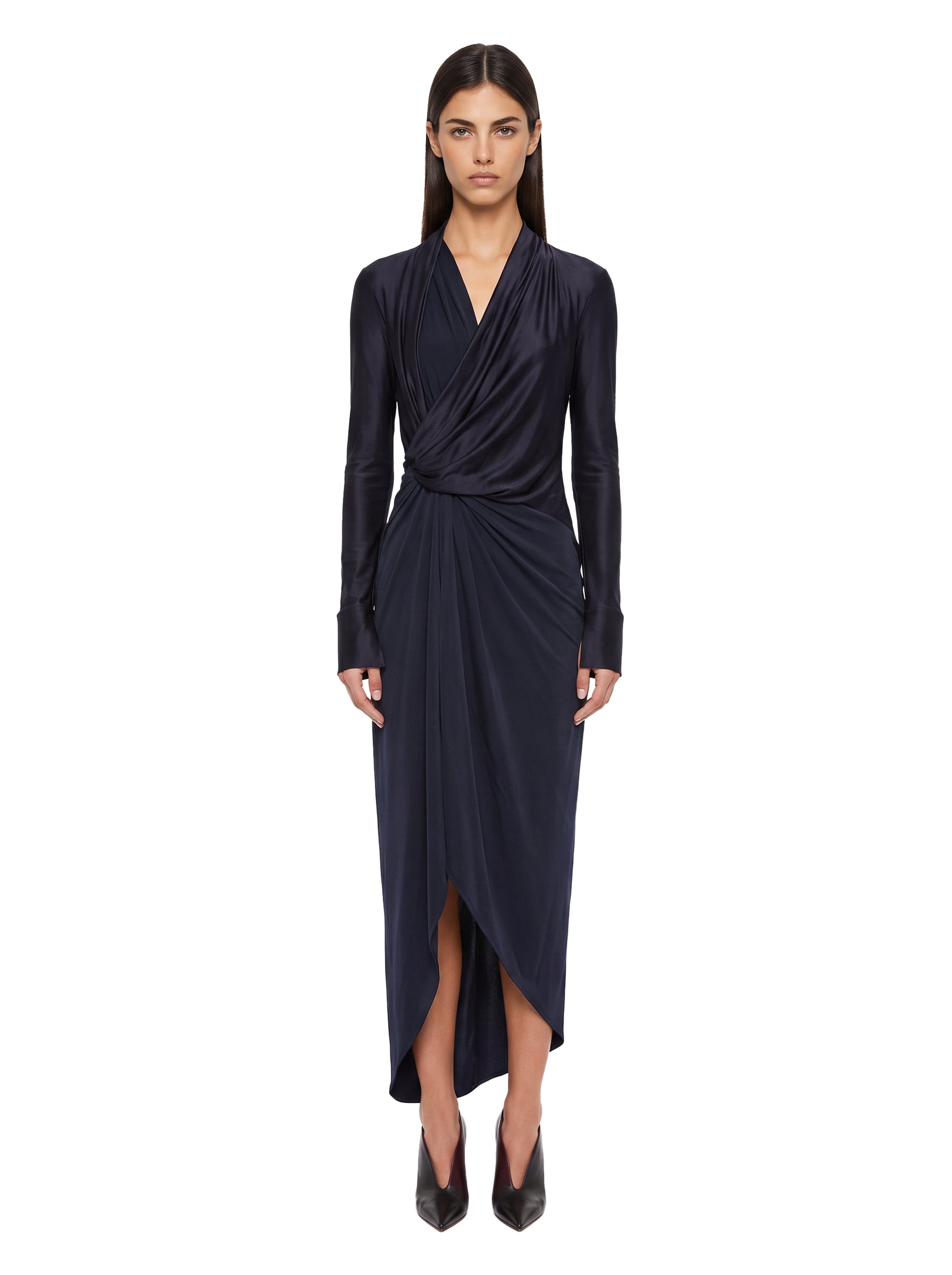 Abito midi Lea in jersey in blu 