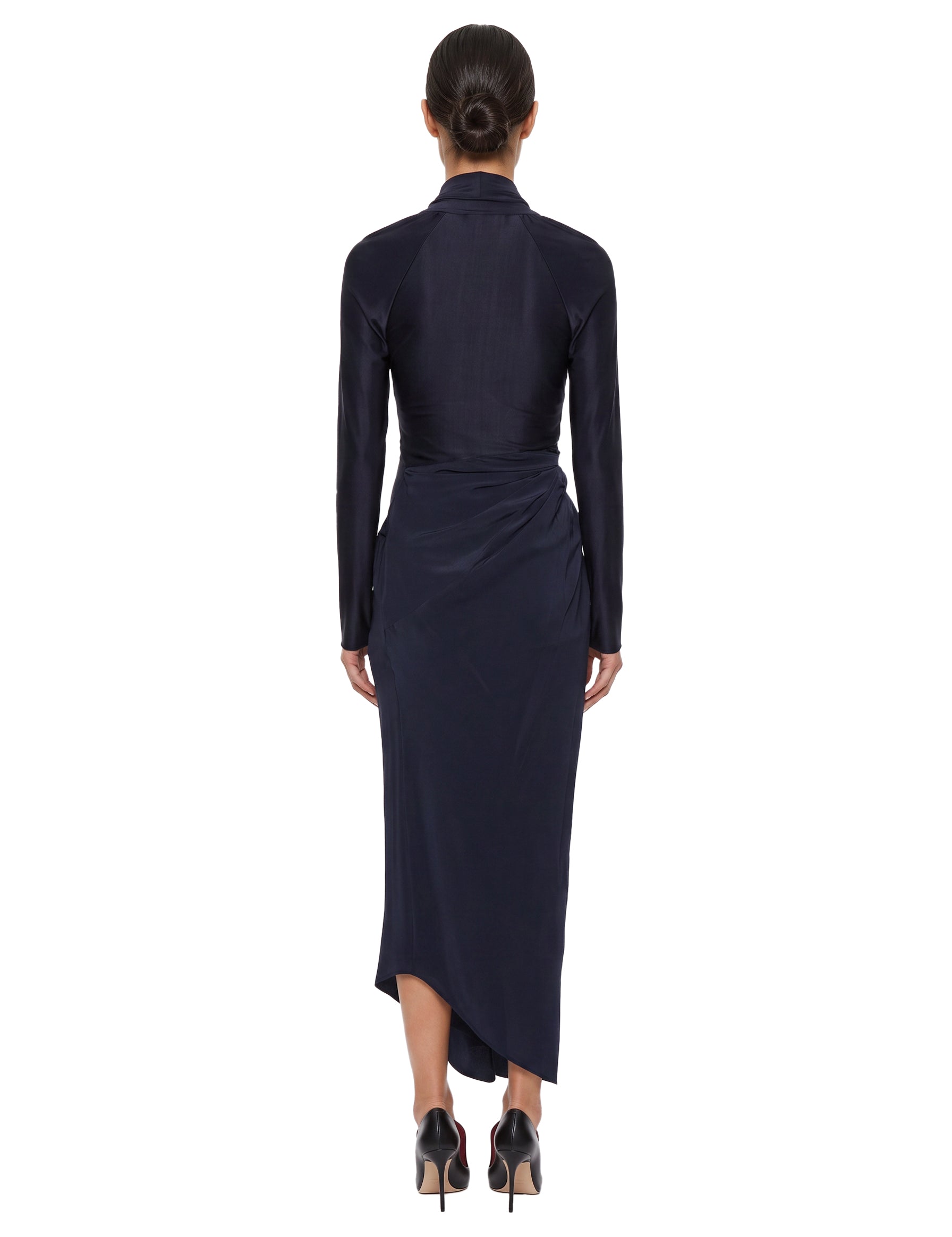 Abito midi Lea in jersey in blu 