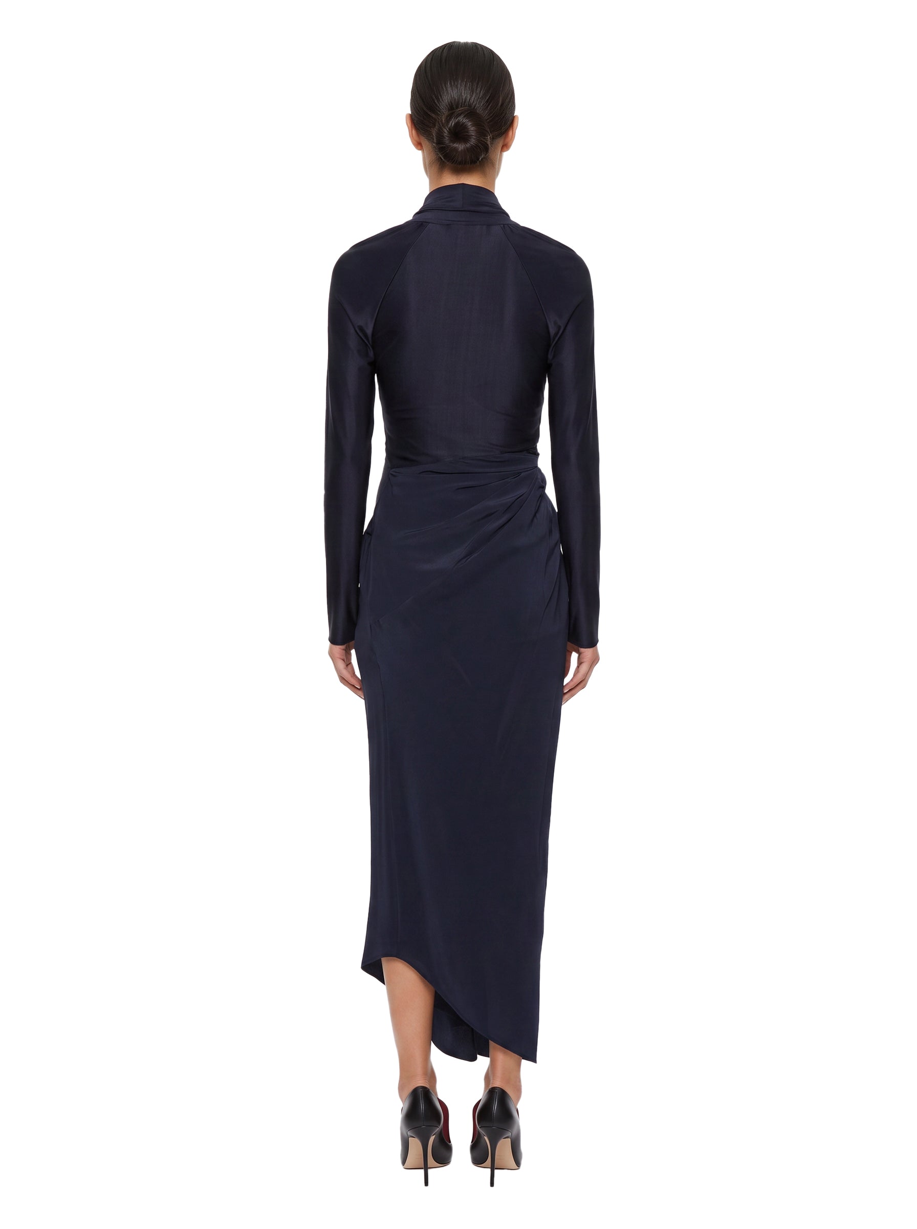 Abito midi Lea in jersey in blu 