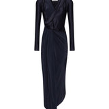 Abito midi Lea in jersey in blu 