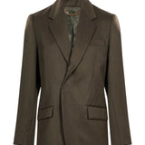 Blazer in twill di lana vergine in verde 