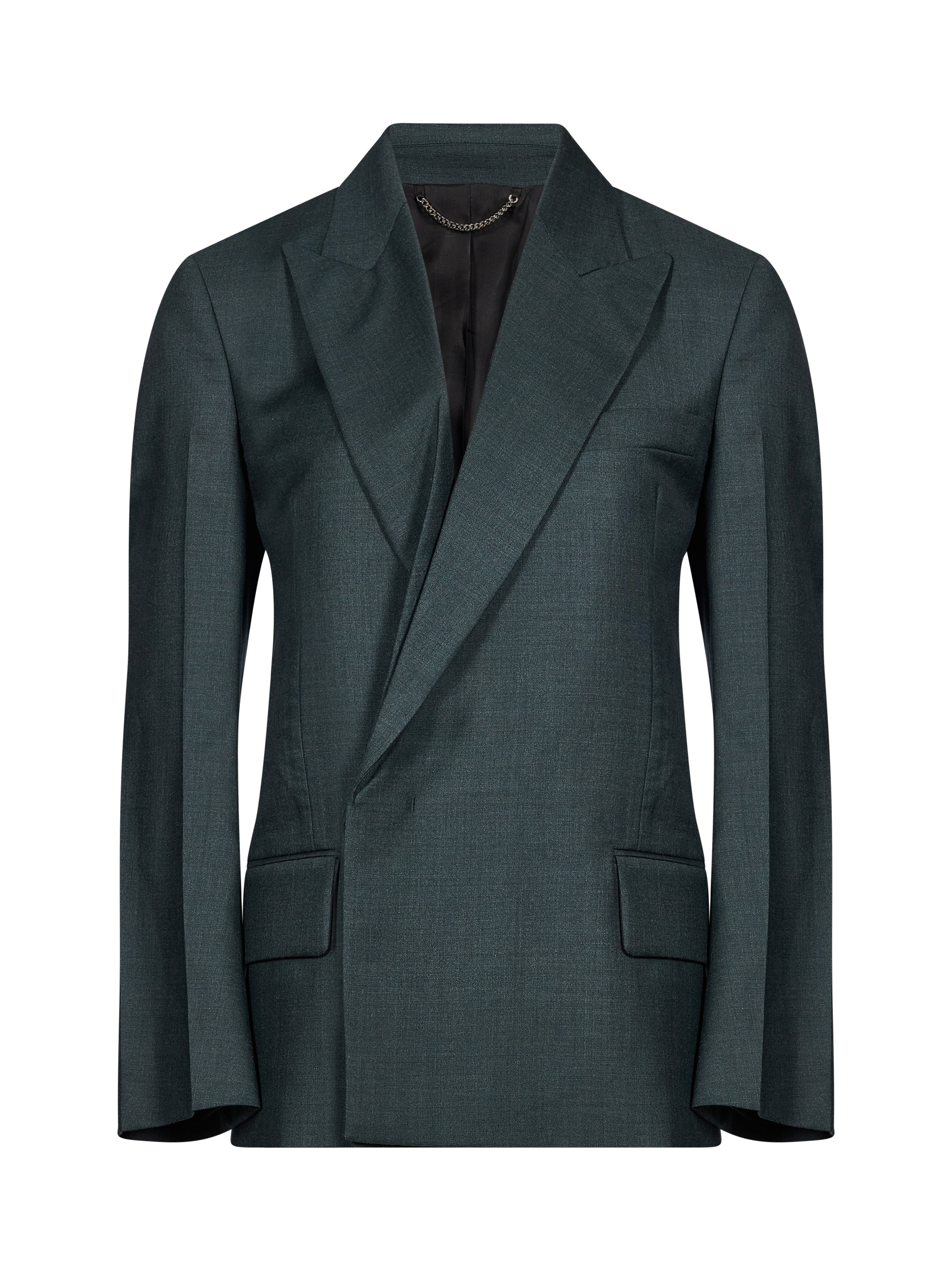 Giacca Olie in lana vergine in verde 