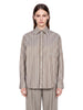 Camicia a righe con taschino in bianco e verde