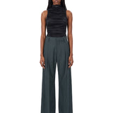 Pantaloni sartoriali Ethel in verde scuro 