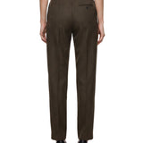 Pantaloni sartoriali a vita lata in verde 