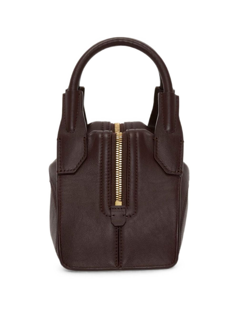 Borsa con logo plié  in bordeaux 