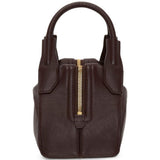 Borsa con logo plié  in bordeaux 